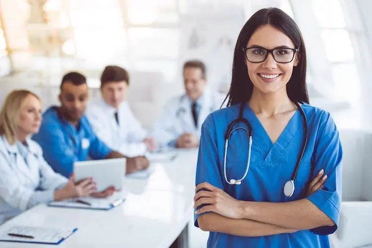 Nurse providing wellness-focused patient care